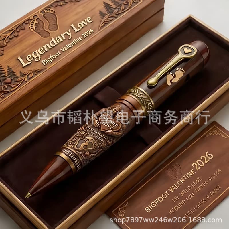 Cross-Border New Product Legendary Love Bigfoot Valentine's Day Commemorative Pen