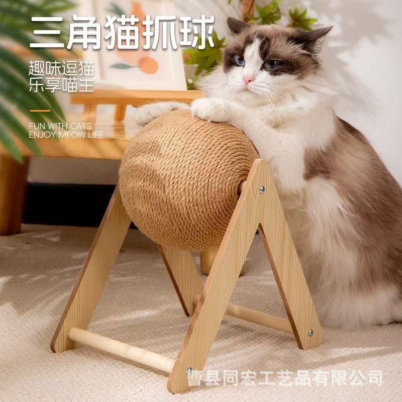 Cat Scratcher Board, Wear-Resistant Cat Scratching Ball, Vertical Sisal Ball, Cat Scratcher Board and Cat Tree Integrated Pet Supplies