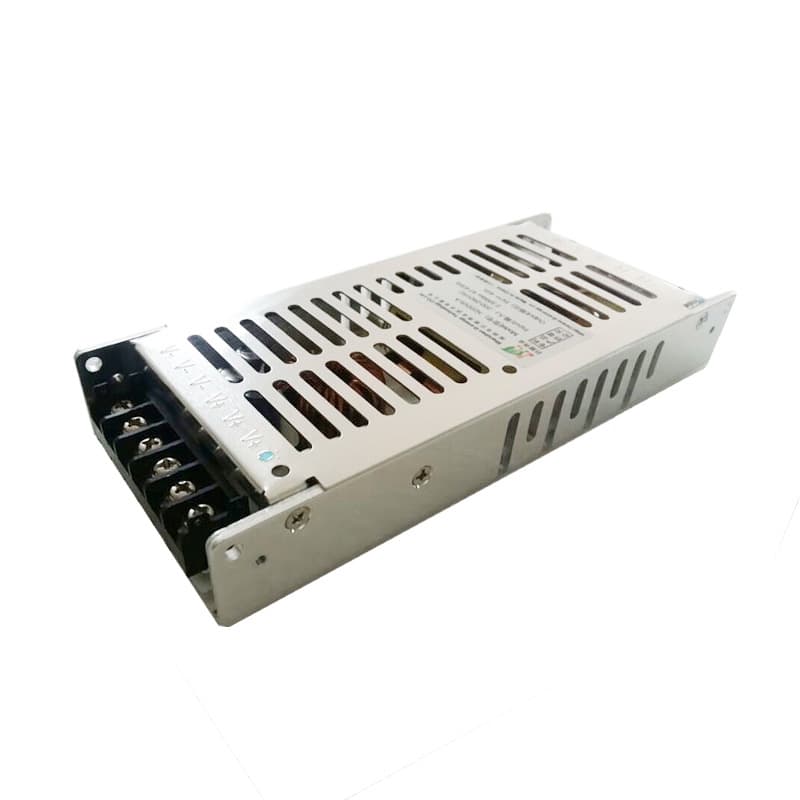 Ultra-thin 5V 40A 200W switching power supply for LED displays, high power conversion efficiency, fast heat dissipation, and durability.