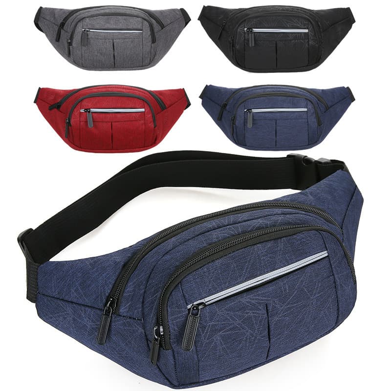 2020 New Cross-Border Nylon Waist Bag, Outdoor Sports Hiking Crossbody Bag, Wear-Resistant Men's and Women's Chest Bag, Fashion Waist Bag