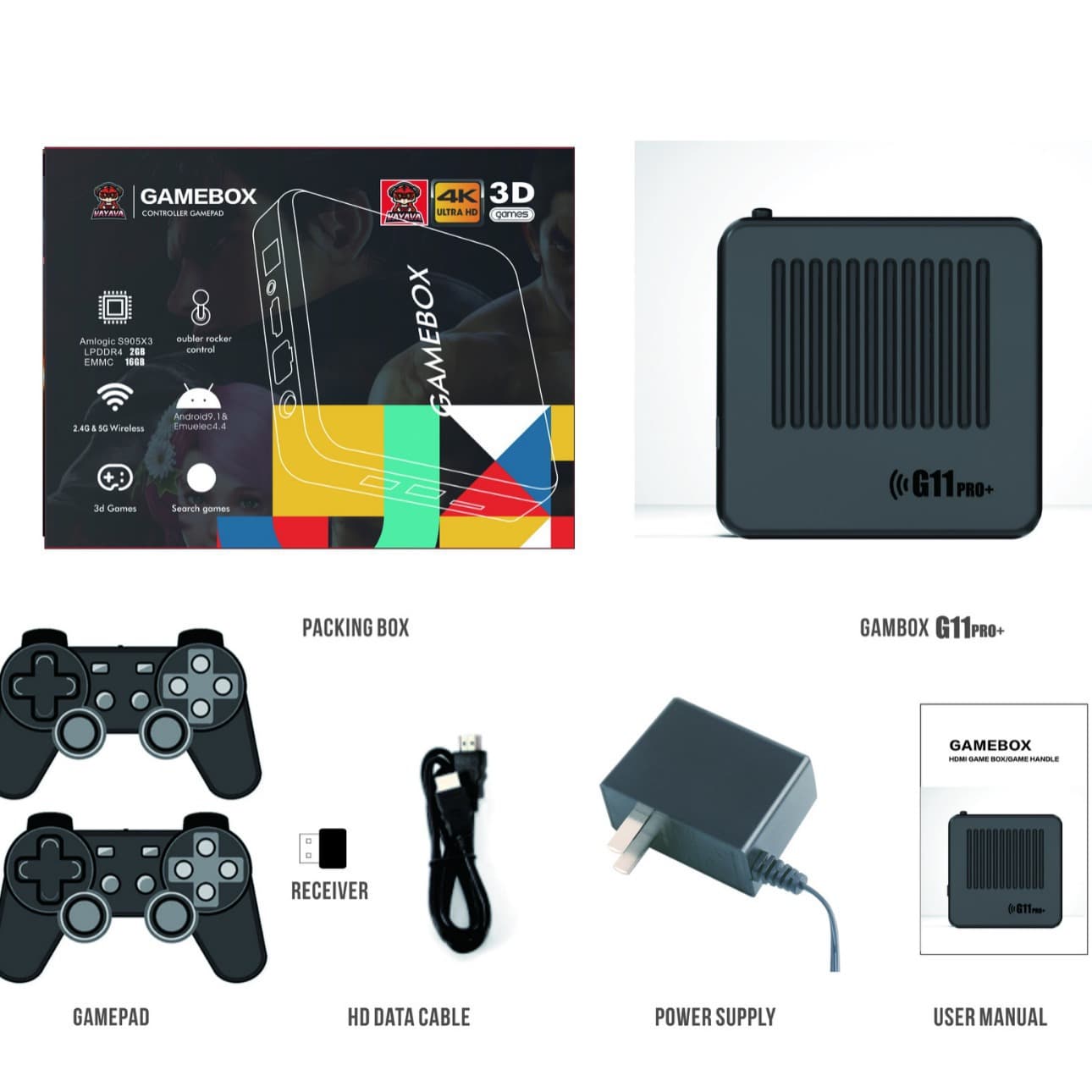 Cross-border G11PRO Game Console TV Box Dual System HDMI HD 4K 2.4G Set-top Box
