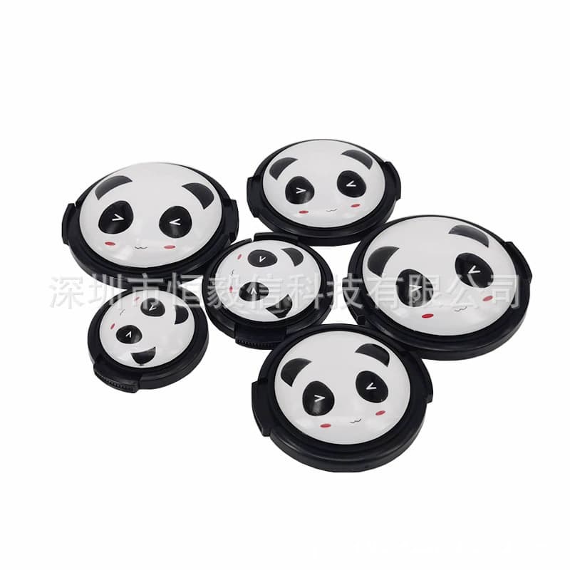 Panda cartoon lens cap 37/39/40.5/43/46/49/52/55/58/62/67/72/77 lens cover
