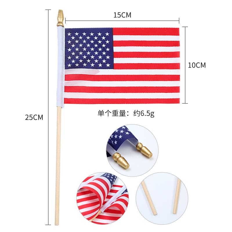 Custom Five Blessings American Independence Day Pennant Flag Cape Small Star Striped Garden Flag Labor Day Custom National Flag USA Banner
