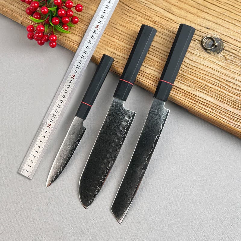 Cross-border G10 handle sharp kitchen knife for slicing Japanese Damascus steel VG10 steel small kitchen knife for meat cutting and kitchen knife