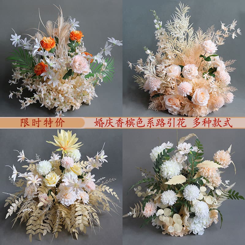 New Wedding Champagne Aisle Guide Flower Pot Decorative Props for Wedding Hall