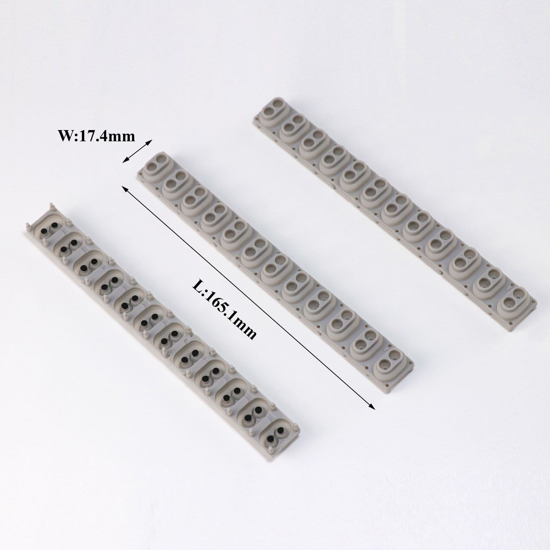 Piano Key Contact Rubber Strip 12p - Compatible with Yamaha Genos Tyros 2 Motif XS6
