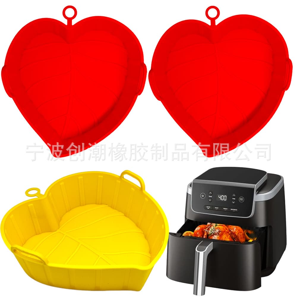 New Leaf Silicone Air Fryer Tray High Temperature Resistant Baking Tool Multifunctional Leaf Cake Mold