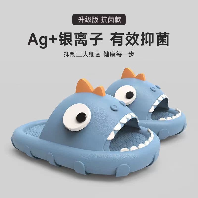 Shark Slippers Women's Outdoor Summer Soft Cartoon Home Use Bathroom Anti-slip Thick Sole Couples Sandals Men