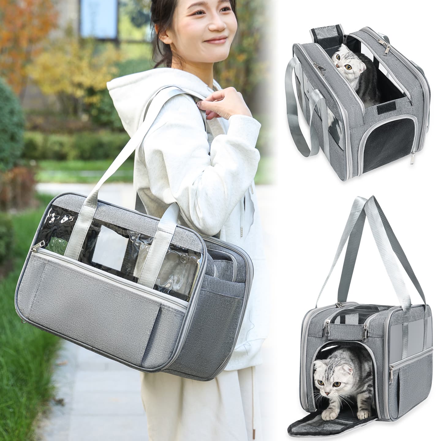 New pet bag, portable bag for outing, portable flight case, dog bag, car crossbody, breathable cat bag, wholesale