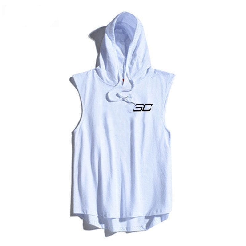 Curry Basketball Hooded Vest Loose Summer Quick-Dry Running Sleeveless T-Shirt Student Class Uniform 12