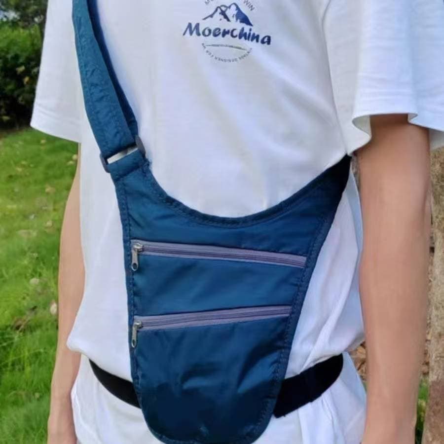 Unisex Hidden Anti-theft Ultra-thin Body Waist Pack, Passport Document Running Underarm Sports Sling Phone Crossbody Bag