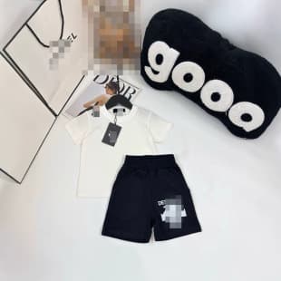 2026 Summer New Boy Short Sleeve Top + Shorts 2-Piece Set, Fashionable, Comfortable, Letter Print Sportswear