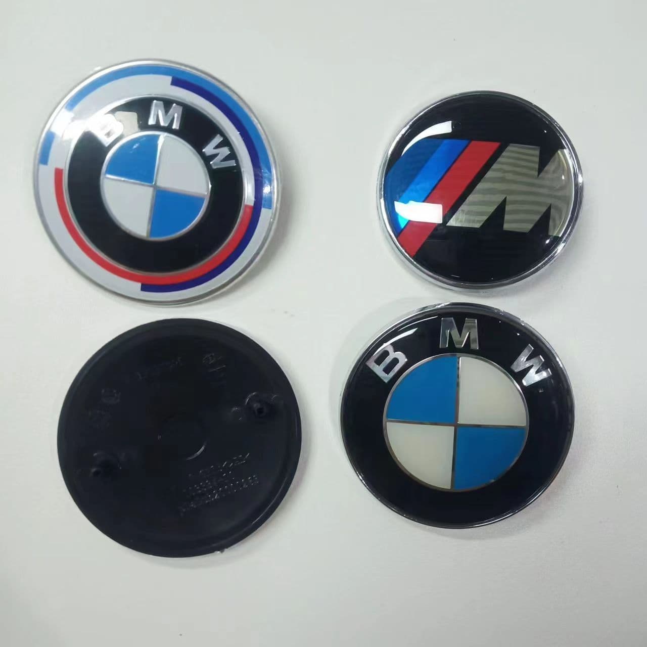 Compatible with BMW 1 Series 3 Series 5 Series 7 Series X1 X2 X5 X6 Hood Front and Rear Emblem Engine Cover Quick Fit Large Badge Trim
