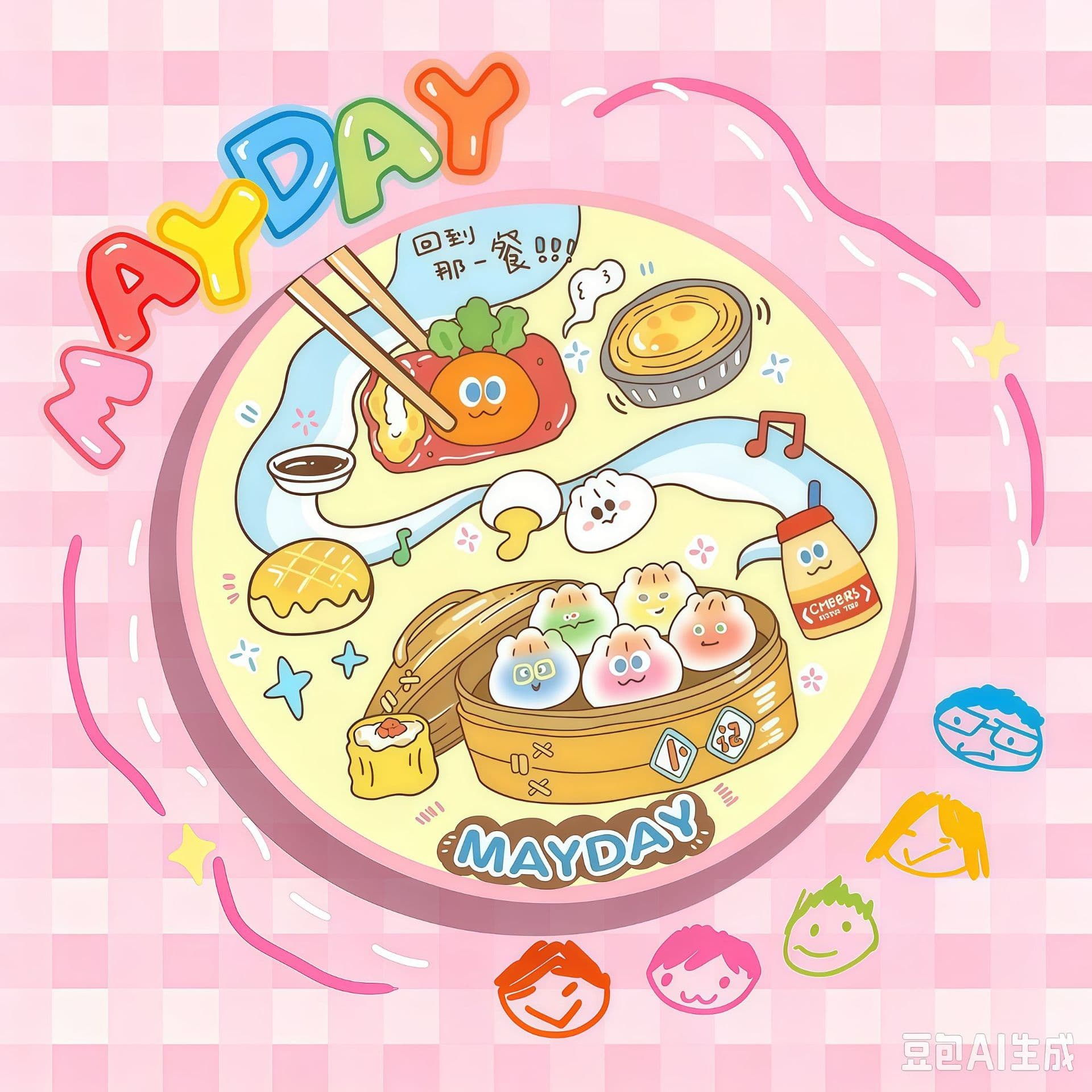 Mayday Peripheral Bubu Food Series Acrylic Refrigerator Magnet Cute Creative Support Materials Concert Gift