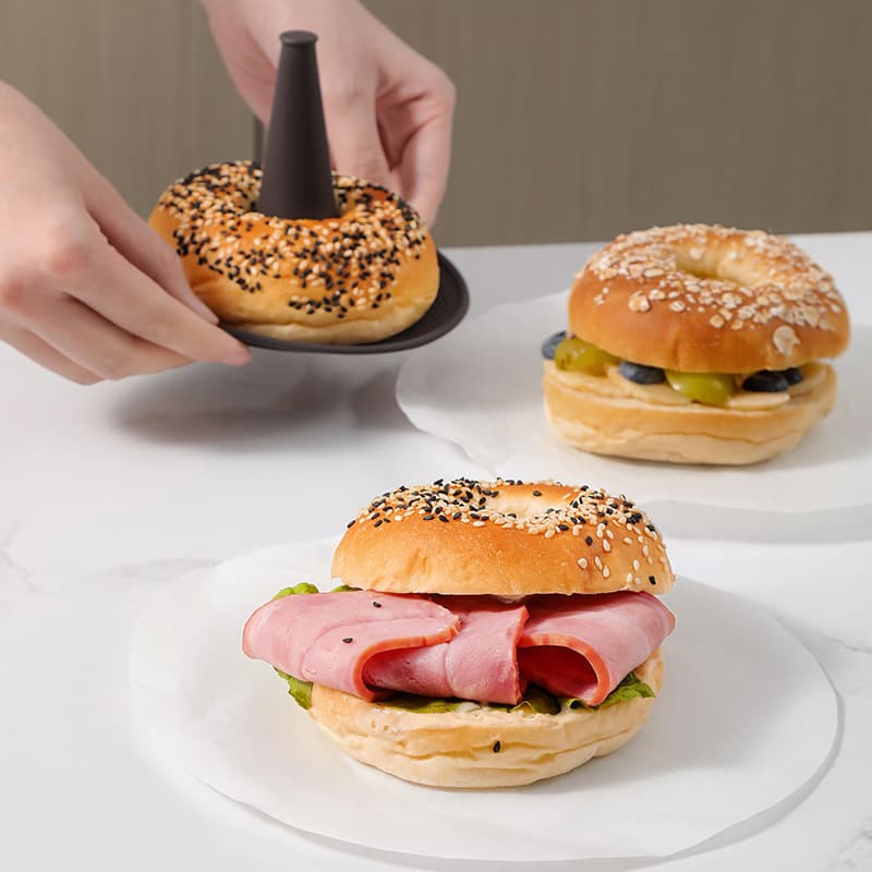 Cross-border Baking Mold 6-Piece Set Donut Silicone Mold Baking Cake Mousse Pudding Baking Tool
