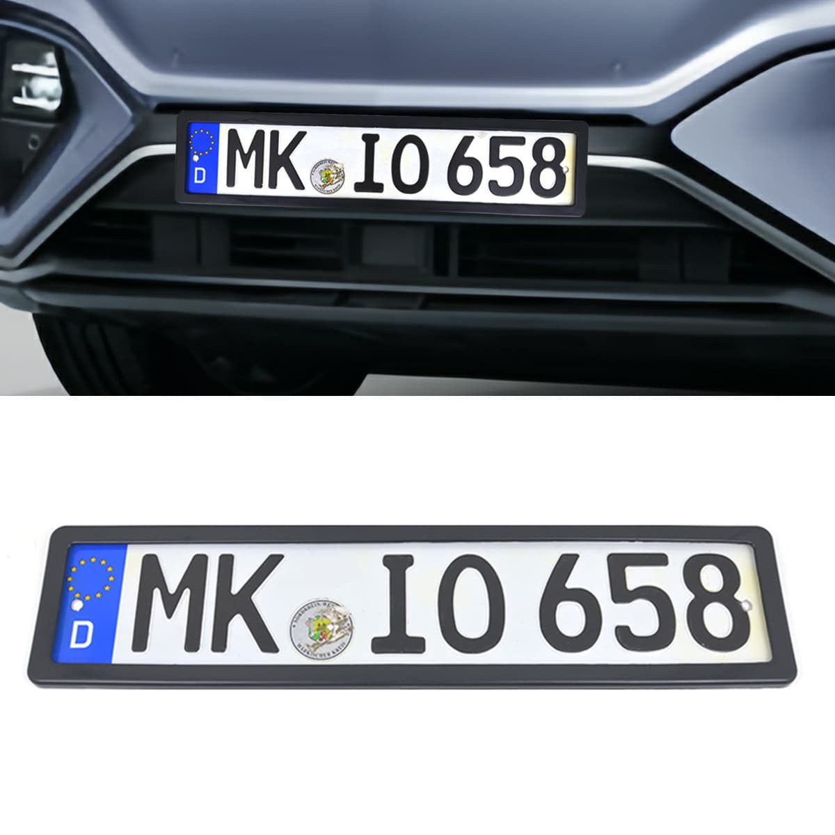 European License Plate Frame Plastic License Plate Holder Car Number Plate Frame European Standard Plate Support Custom LOGO Design