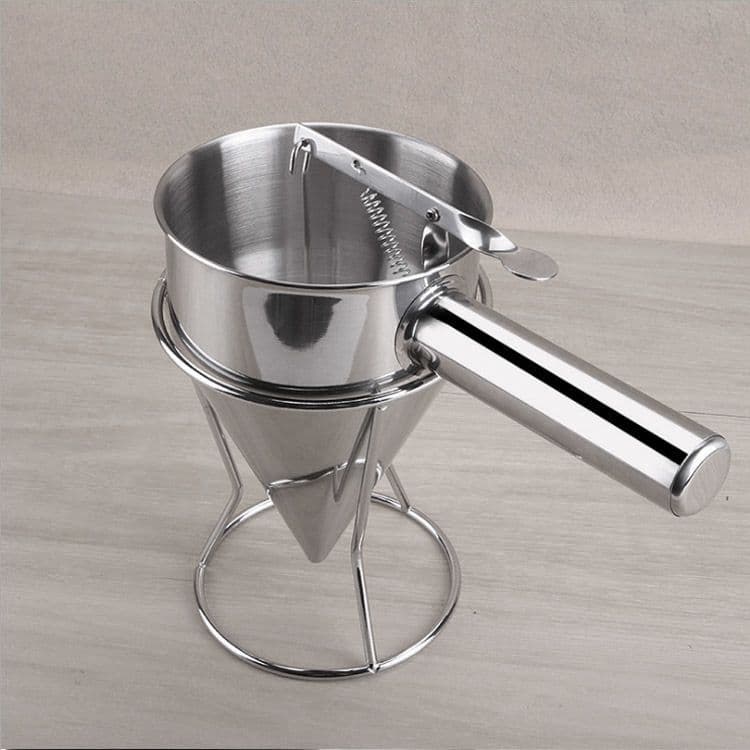 Takoyaki (octopus cake) making tool set, including tortilla and takoyaki funnels, stainless steel tools, and fish ball wheels.