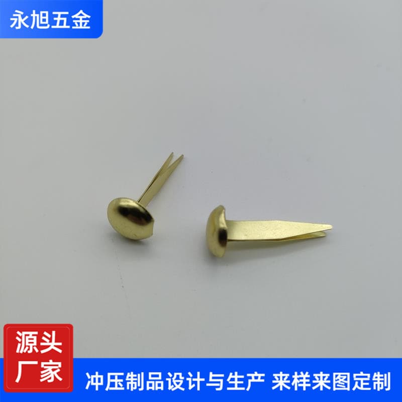 Manufacturer specializing in custom-made hardware decorative accessories, 10*25mm round face feet, Dongguan hardware stamping parts.