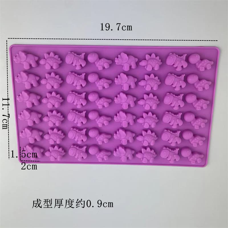 Cute Candy Chocolate Mini Dinosaur Fruit Animal Silicone Mold Gummy Pudding Jelly Candy Mold Cake
