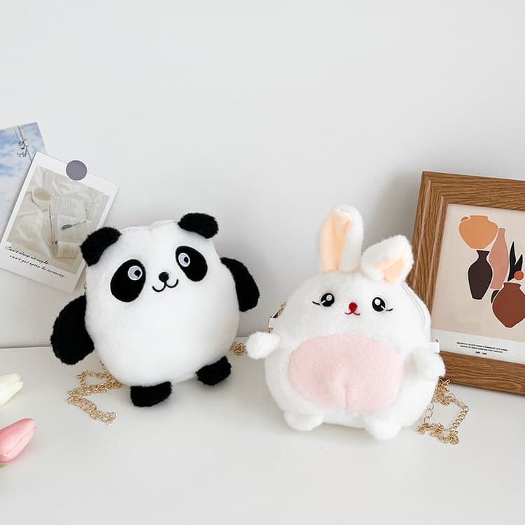 Cute Plush Panda Toy Backpack Crossbody Bag for Kids Plush Bear Gift