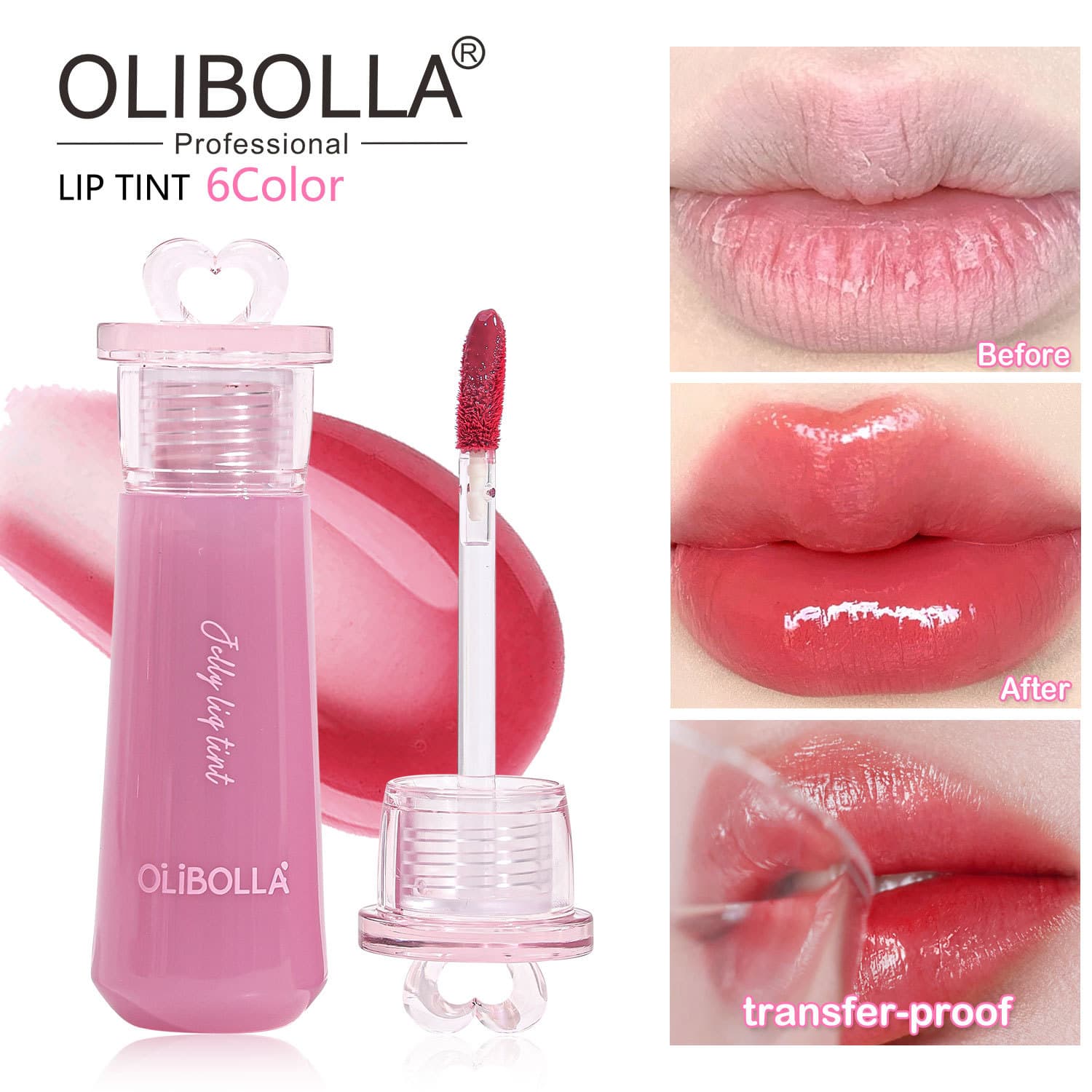 Jelly water gloss lip glaze color locking non-stick cup lip gloss moisturizing and moisturizing glass lip gloss black rabbit lip glaze 003