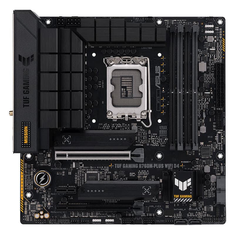 ASUS TUF GAMING B760M-PLUS WIFI D4 Desktop Motherboard for 12th/13th Gen CPU