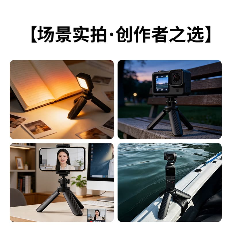 Compatible with DJI Osmo Pocket 3/4 Mini Tripod Desktop Base Stand for Action Camera Handheld Tripod