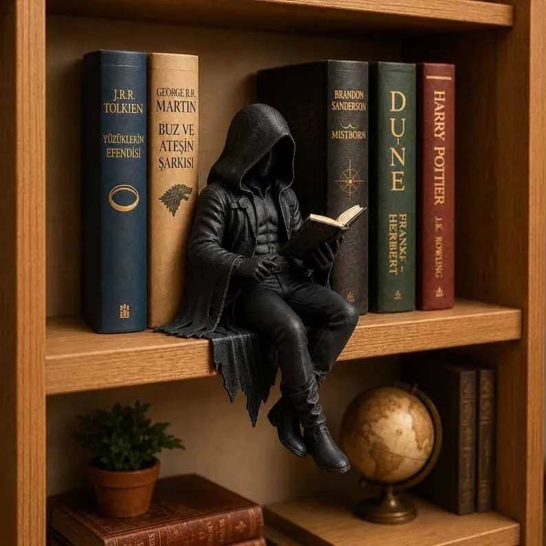 Cross-Border Gothic Reading Figure Shelf Sitter Statue Gothic Reading Figure Ornament