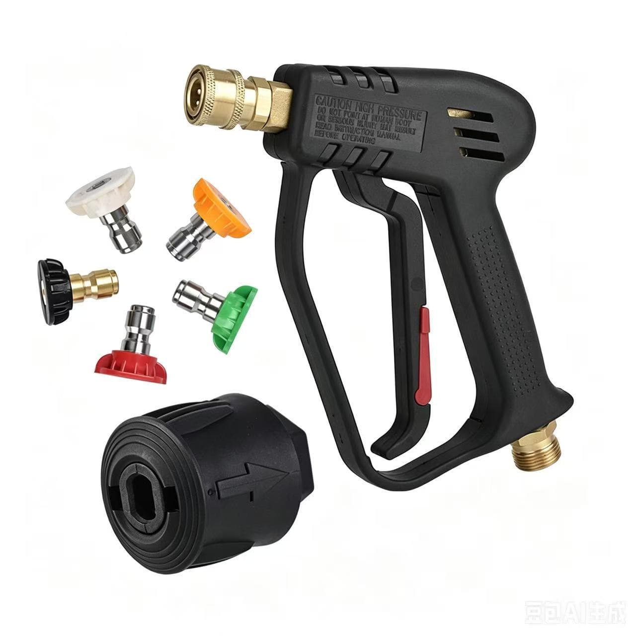 High pressure cleaning machine car wash water gun set 4000PSI wholesale household pure copper high pressure spray gun nozzle M22/14
