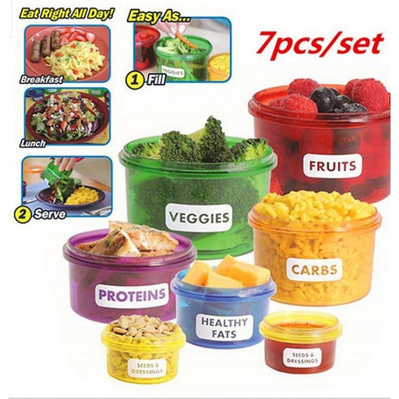 2018 New TV Product Perfect Portions Diet Control Lunch Box Fresh-Keeping Box Portable Meal Box Household