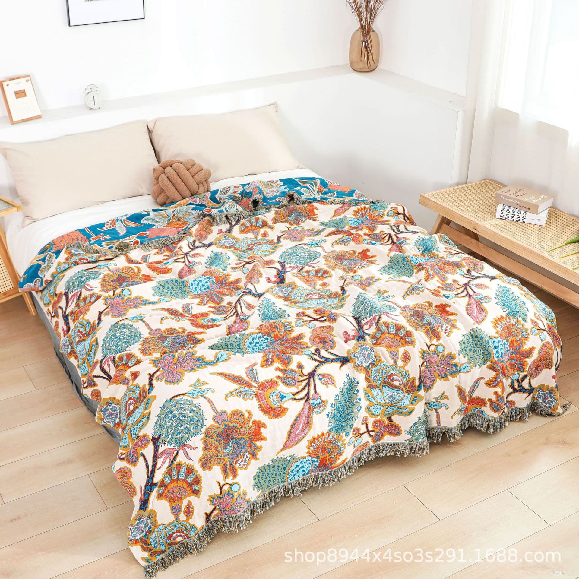 Colorful Tree pure cotton gauze towel blanket, single/double sofa air-conditioning cover, nap throw