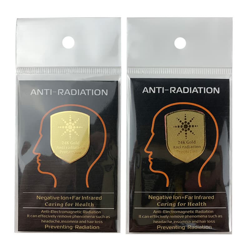 Export Quality 5G EMF 24k Gold Shield Sunflower Radiation Phone Sticker with Negative Ion Energy