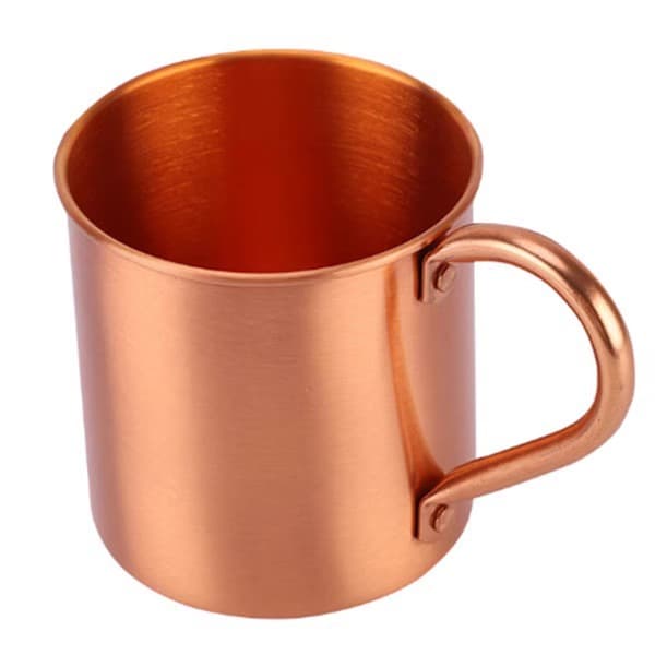 Pure Copper Mug Moscow Mule Cup Cocktail Glass Coffee Cup Beer Mug Rolled Edge Straight Body Cup