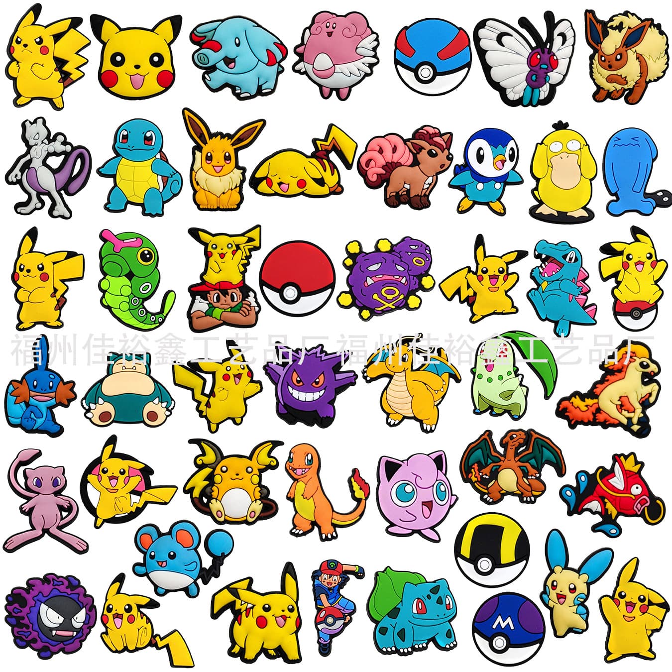 Cross-border Pokémon high-end clogs, DIY shoe accessories, shoe materials, decorative buckles, shoe charms