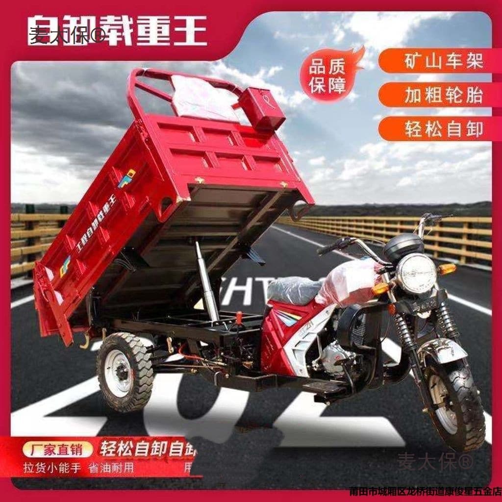 New Three-Wheeled Motorcycle Gasoline Fuel Tricycle Zongshen Power Three-Wheeled Motorcycle Metabo