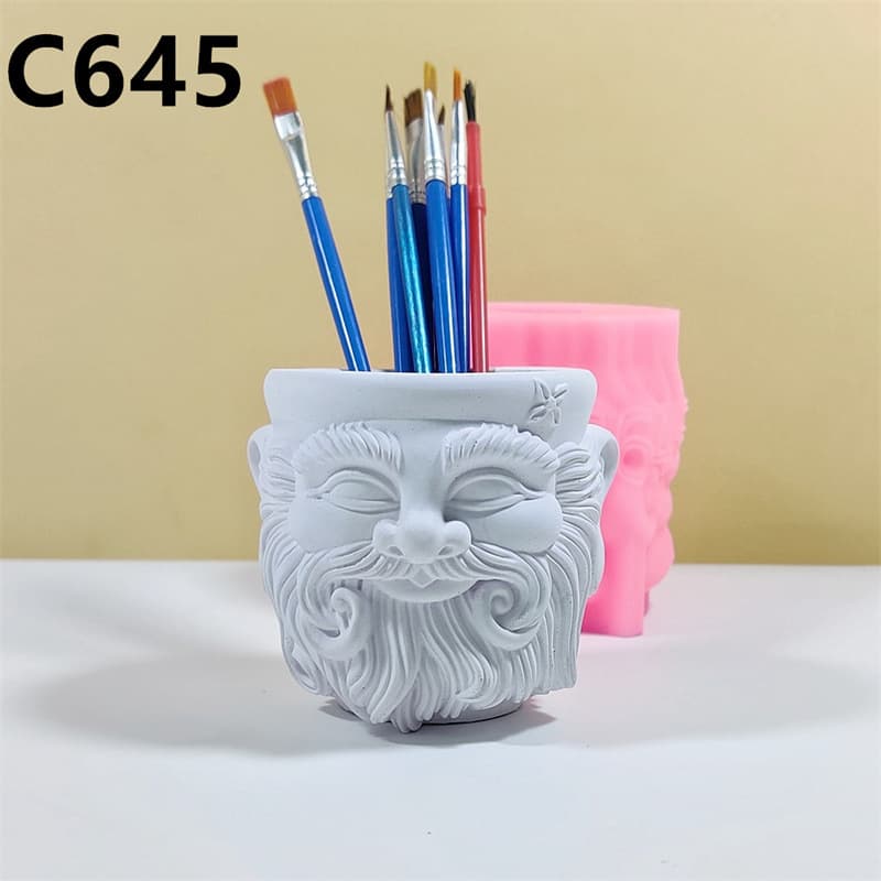 Aged Flower Pot Silicone Mold for Plaster DIY Handmade Concrete Balcony Succulent Green Plant Decoration C645