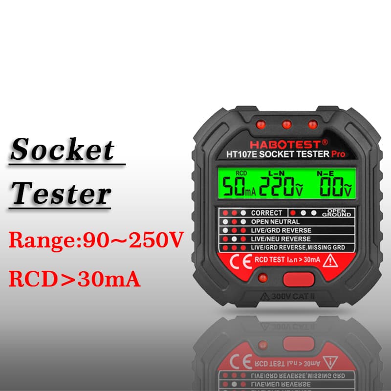 Huabo HT107B HT107D HT107E Socket Tester Line Testing Socket Tester Cross-border Hot Seller