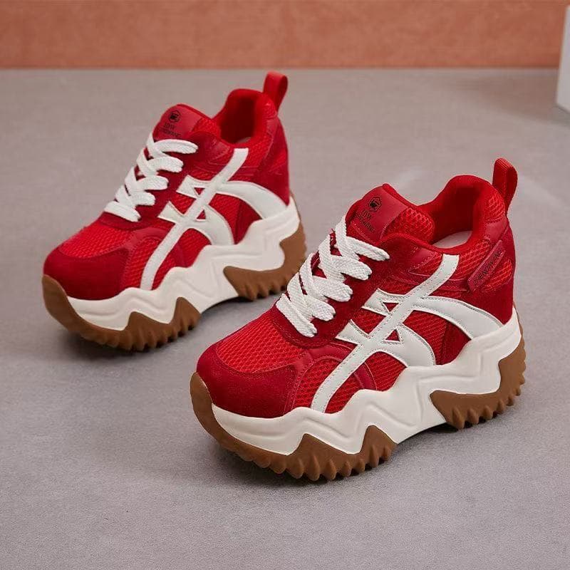 Petite Height Increase Dad Shoes Women 2025 Autumn New Sports Shoes 12cm Thick Sole German Training Shoes Casual Shoes for Women