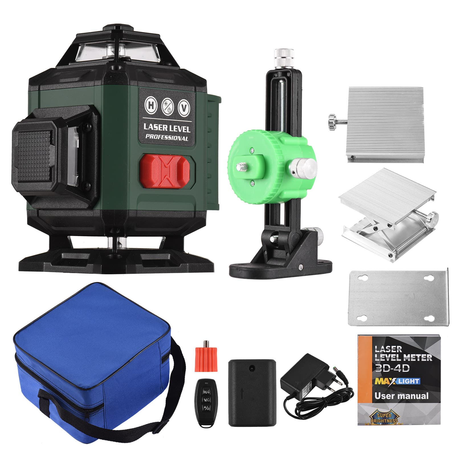 16-Line Laser Level Self-Leveling Green Light 4D Green Beam Wall-Mounted 360° Smart Bluetooth Alarm