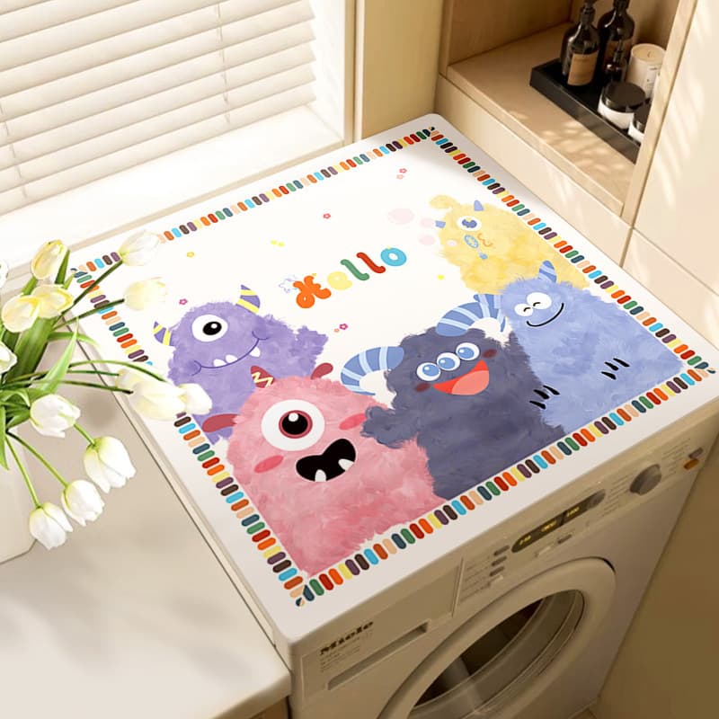 Dustproof cover for drum washing machines, diatomaceous earth anti-slip cover, refrigerator lid mat, washable bedside table mat, microwave oven absorbent mat