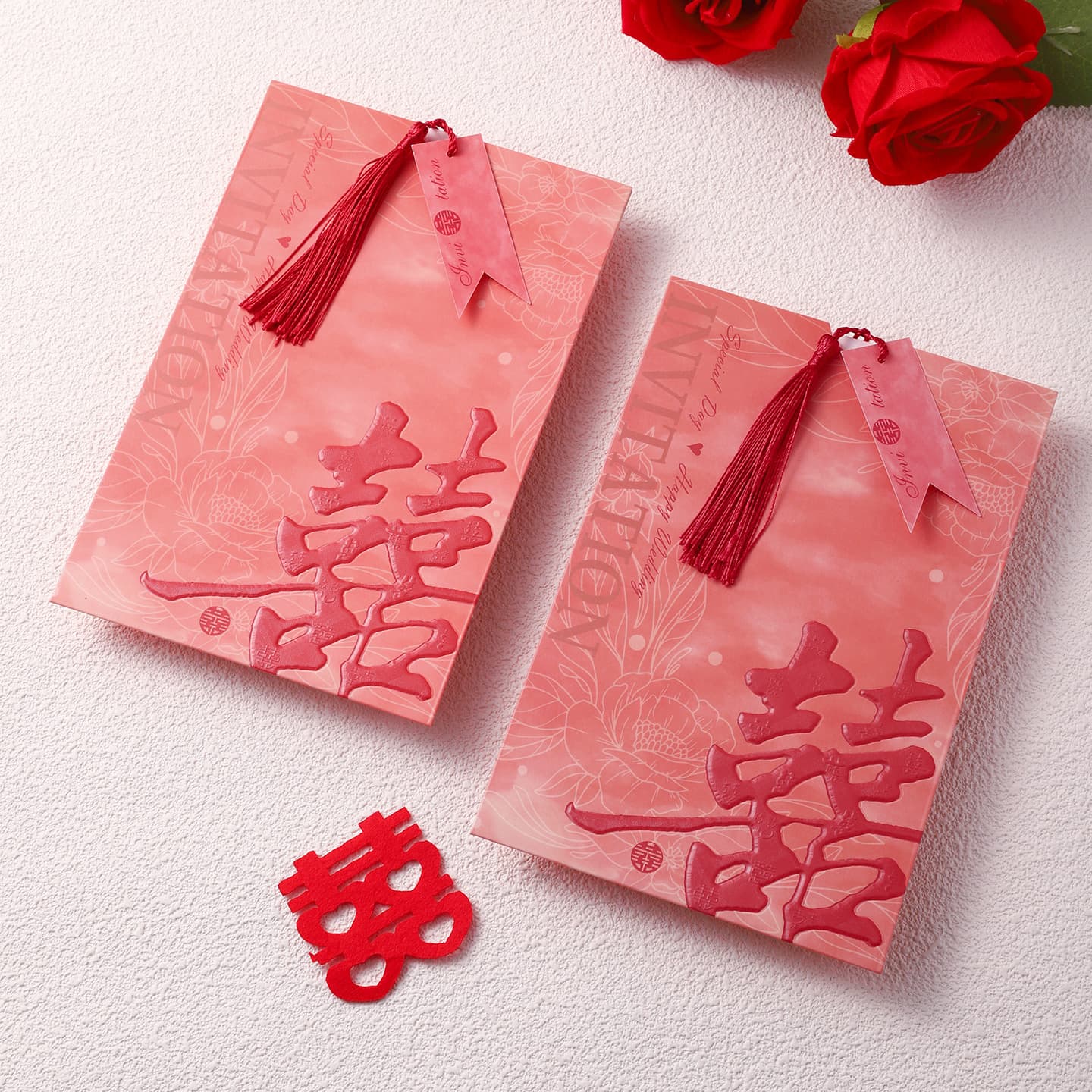 New 2026 Wedding Invitation Card Fresh Style with Tassel Niche Light Luxury Premium Print
