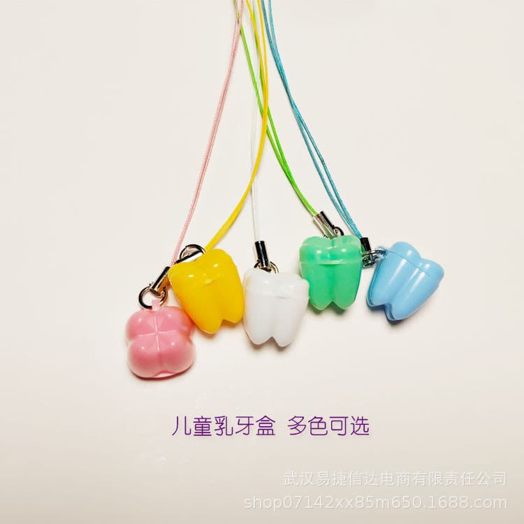 Plastic Baby Tooth Box for Kids Tooth Storage Keepsake Box with String, Wholesale