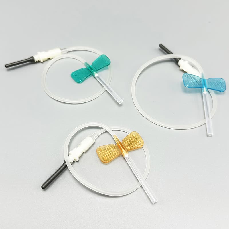 Disposable Butterfly Blood Collection Needle for Export English Version, Double-Wing Type Veterinary Safety Blood Collection Needle