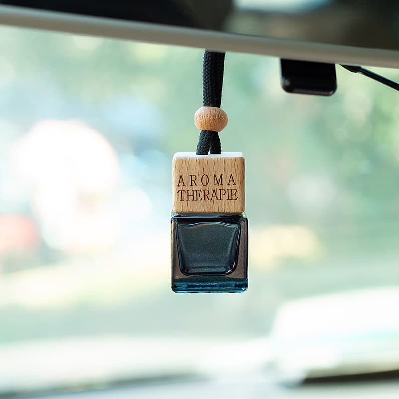 8ML square black perfume bottle pendant car perfume essential oil bottle aromatherapy bottle rearview mirror aromatherapy empty