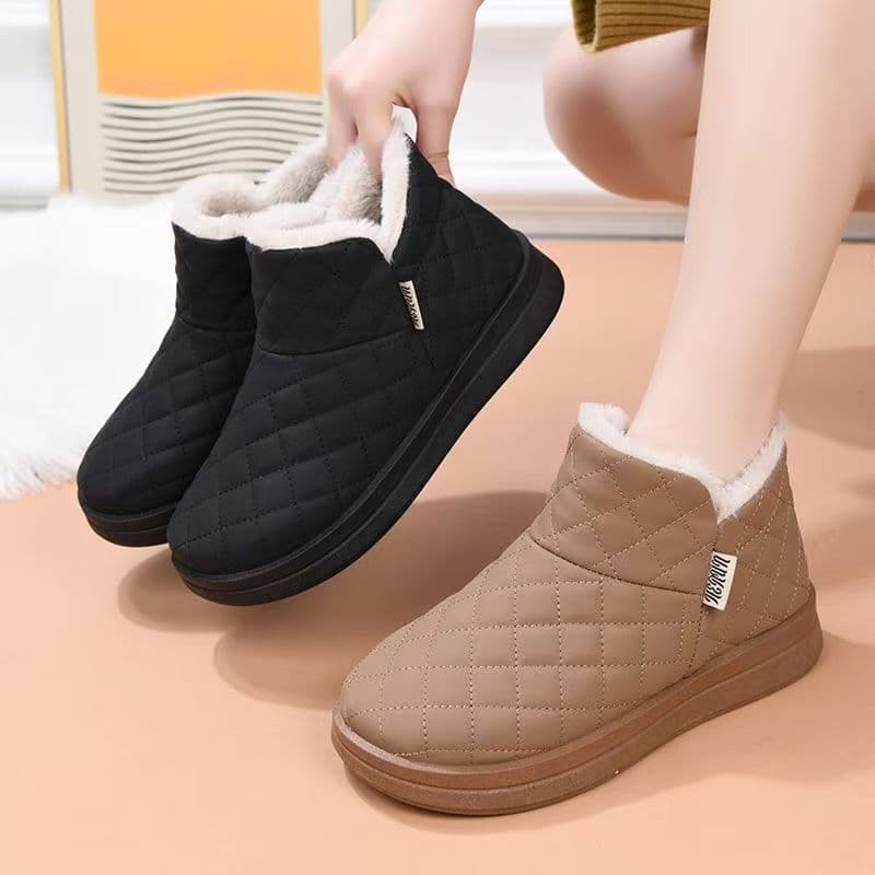 2025 New Winter Snow Boots, Thick Fleece-Lined Warm Cotton Shoes, Waterproof Short Boots, Non-Slip Boots for Women