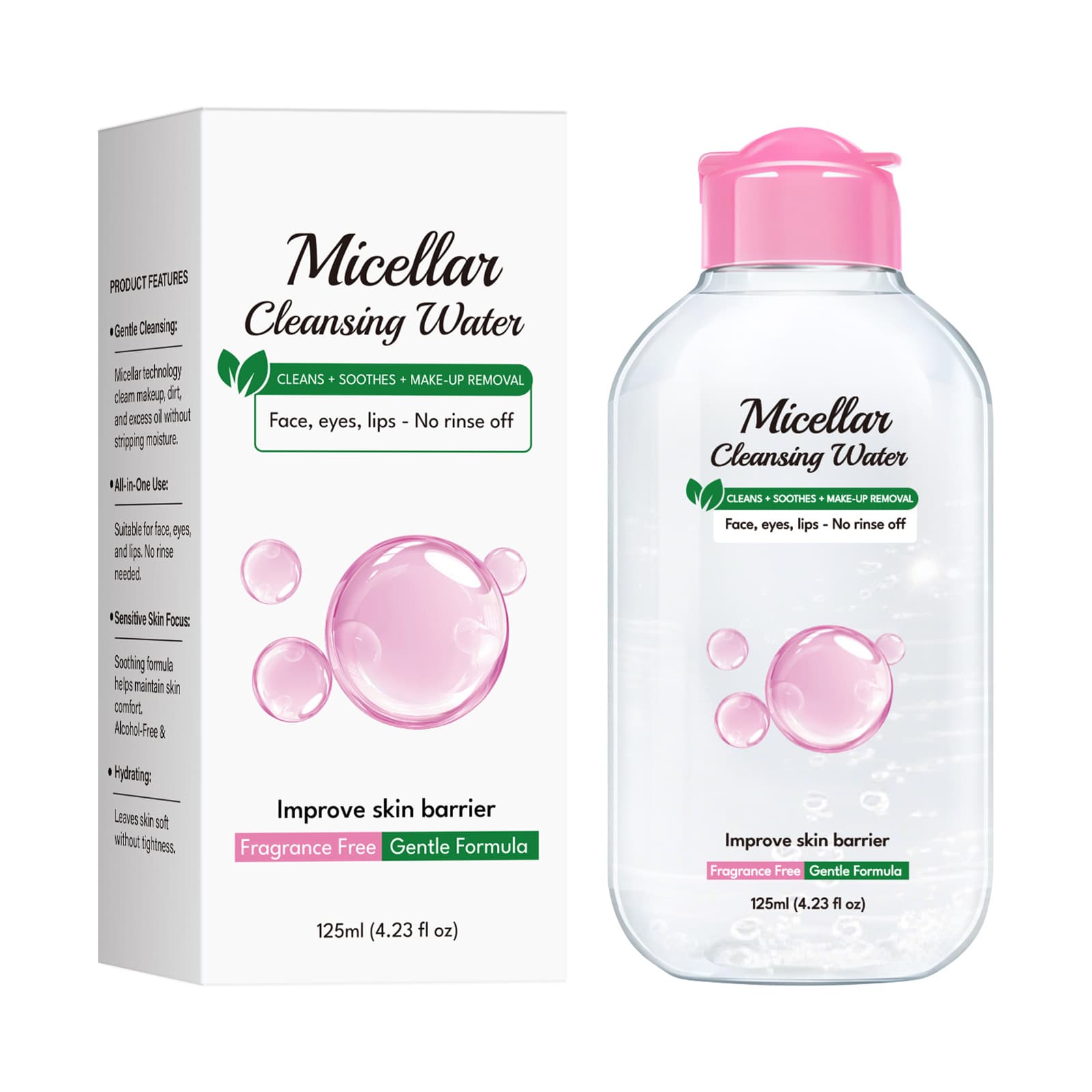 Cross-border Hot Selling Sensitive Skin Makeup Remover Gentle Makeup Remover for Sensitive Skin