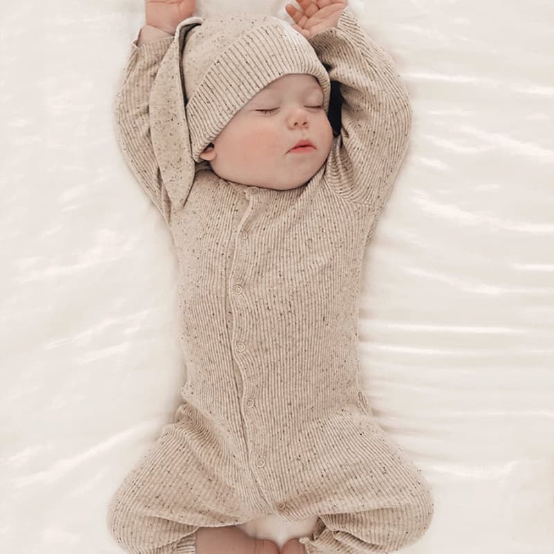 Baby Spring Autumn A-Class Oatmeal Color Bodysuit Newborn Clothes for Boys and Girls Long Sleeve Onesie Romper