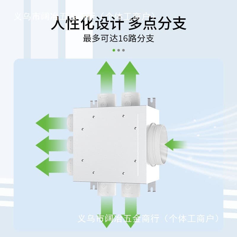 Fresh air system distribution box, 1-46-80 fresh air unit, PE pipe fittings, static pressure silencer box, brancher