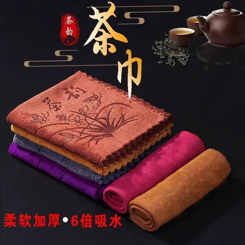 Absorbent Thick Tea Cloth, Pot Maintenance Towel, Tea Set Accessories, Tea Table Cleaning Mat, Non-Shedding Thick Absorbent Towel