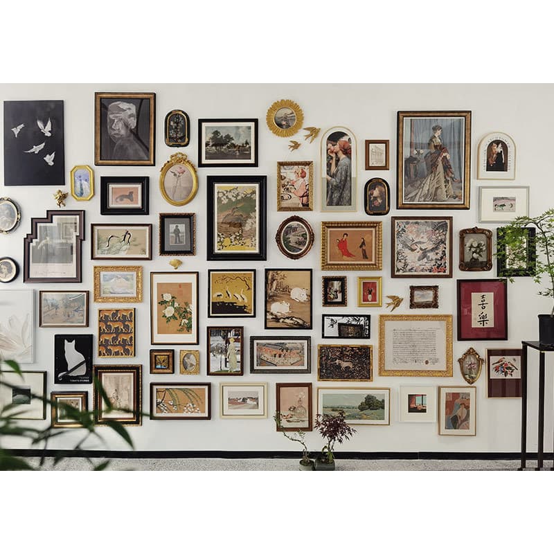 Photo Wall That Looks Good with Any Combination, New Chinese Style French Niche Combination Decorative Painting, Cultural Background Wall Painting
